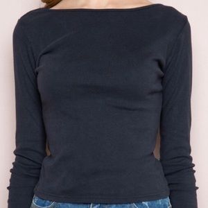 Brandy Melville navy blue long sleeve top